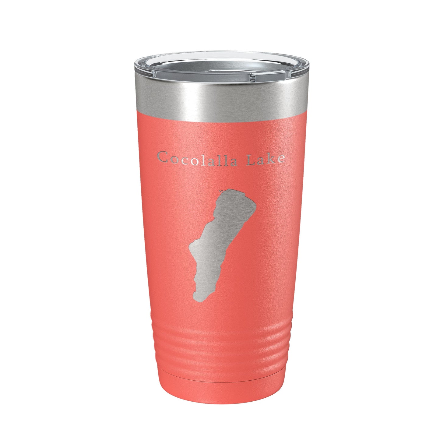 Cocolalla Lake Map Tumbler Travel Mug Insulated Laser Engraved Coffee Cup Idaho 20 oz