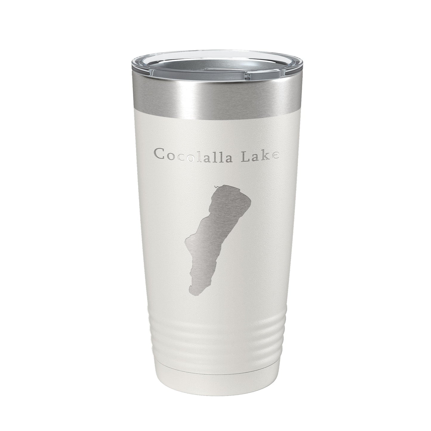 Cocolalla Lake Map Tumbler Travel Mug Insulated Laser Engraved Coffee Cup Idaho 20 oz