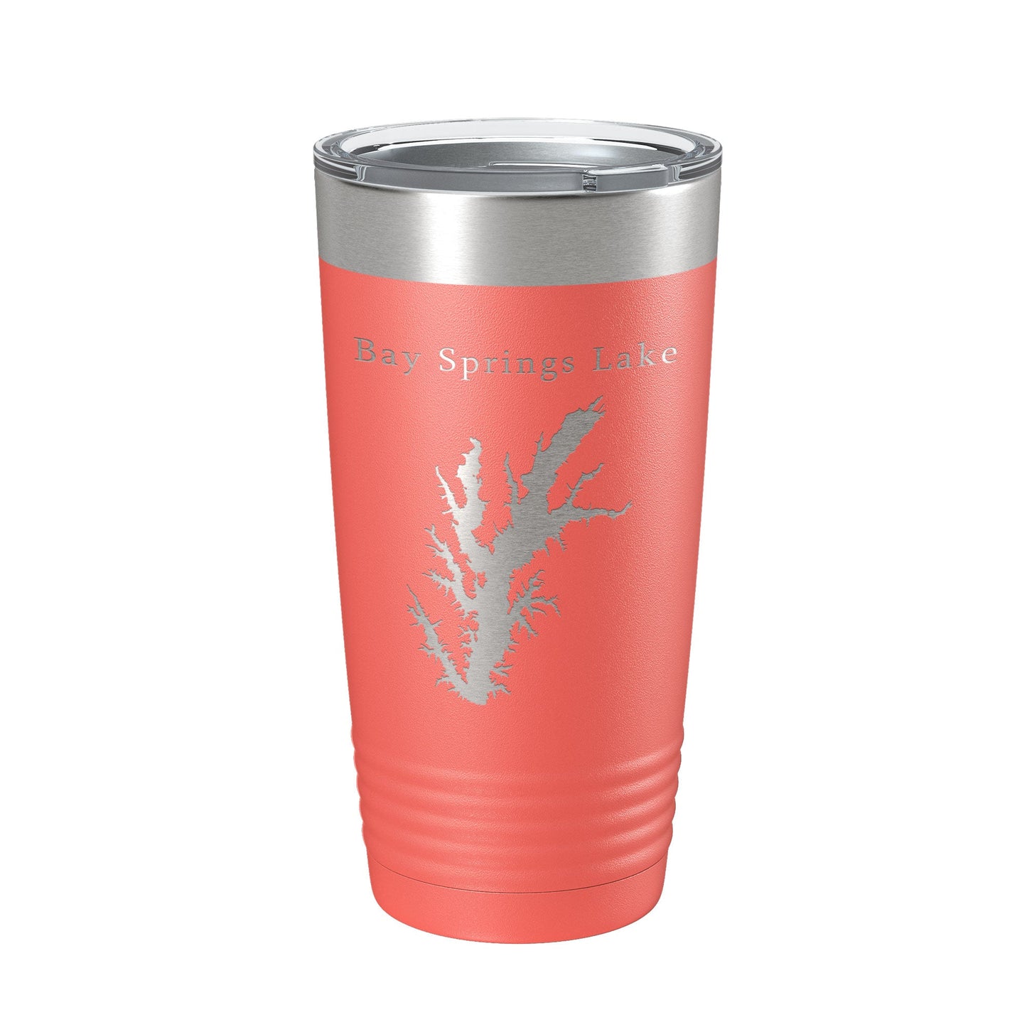 Bay Springs Lake Map Tumbler Travel Mug Insulated Laser Engraved Coffee Cup Mississippi 20 oz