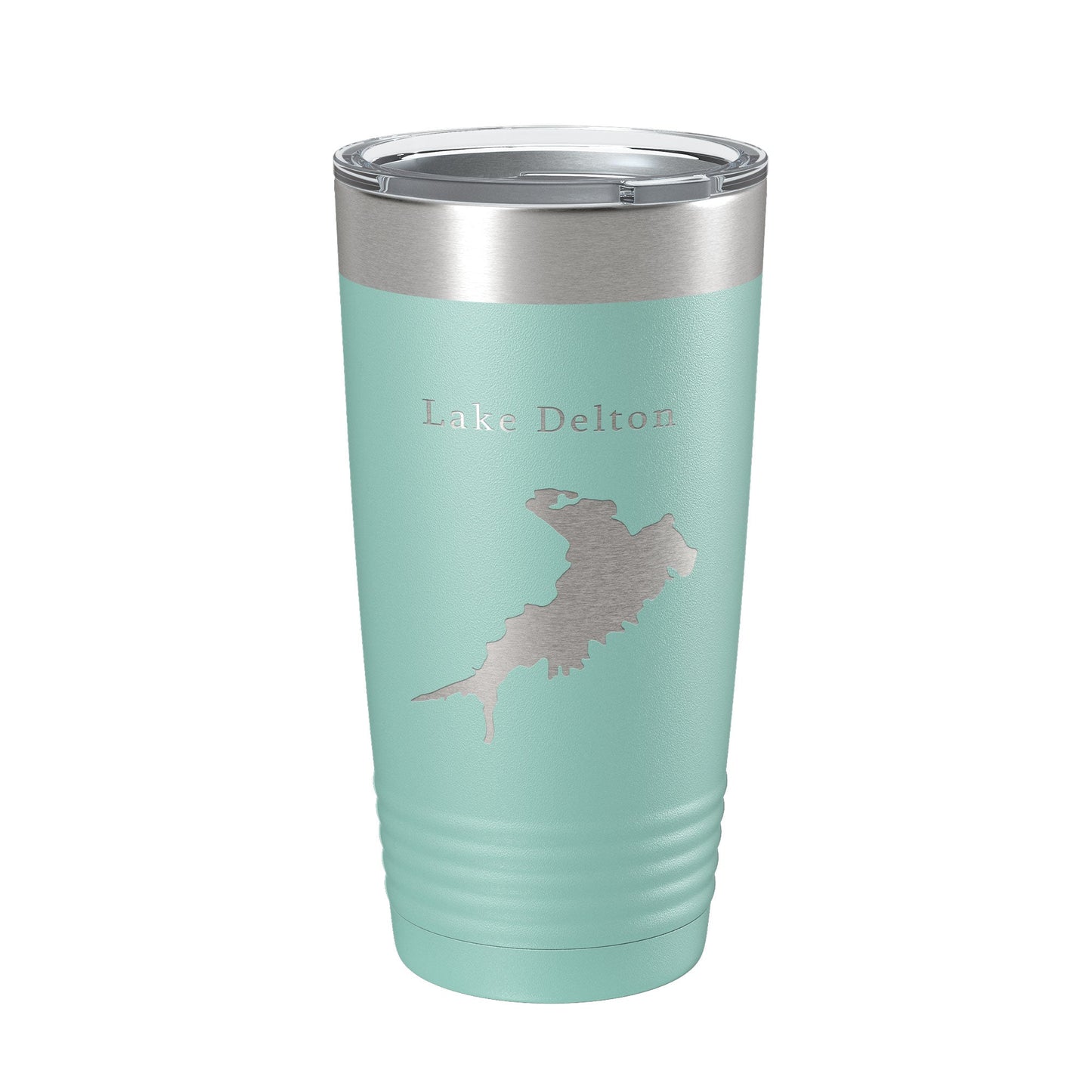 Lake Delton Map Tumbler Travel Mug Insulated Laser Engraved Coffee Cup Wisconsin 20 oz