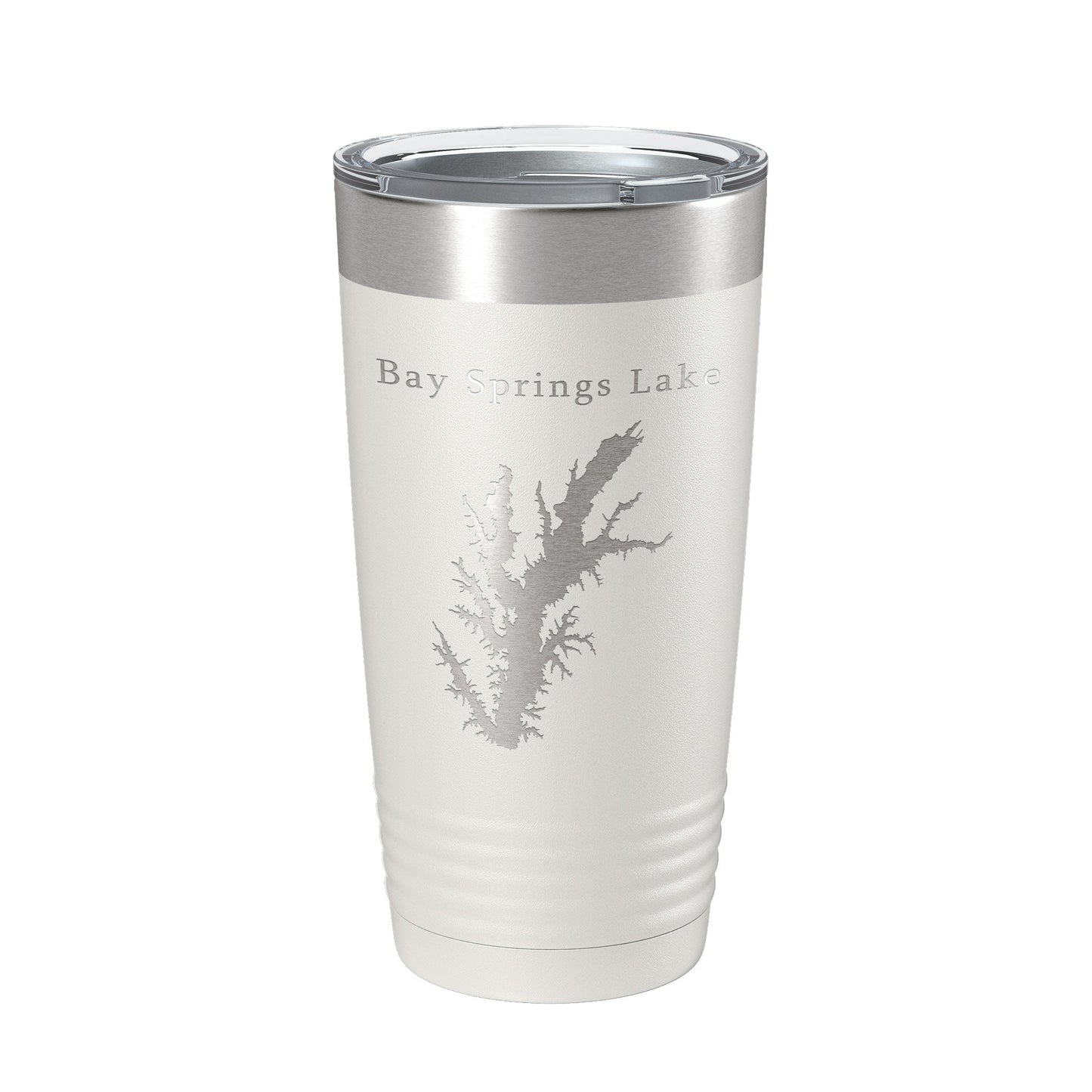 Bay Springs Lake Map Tumbler Travel Mug Insulated Laser Engraved Coffee Cup Mississippi 20 oz