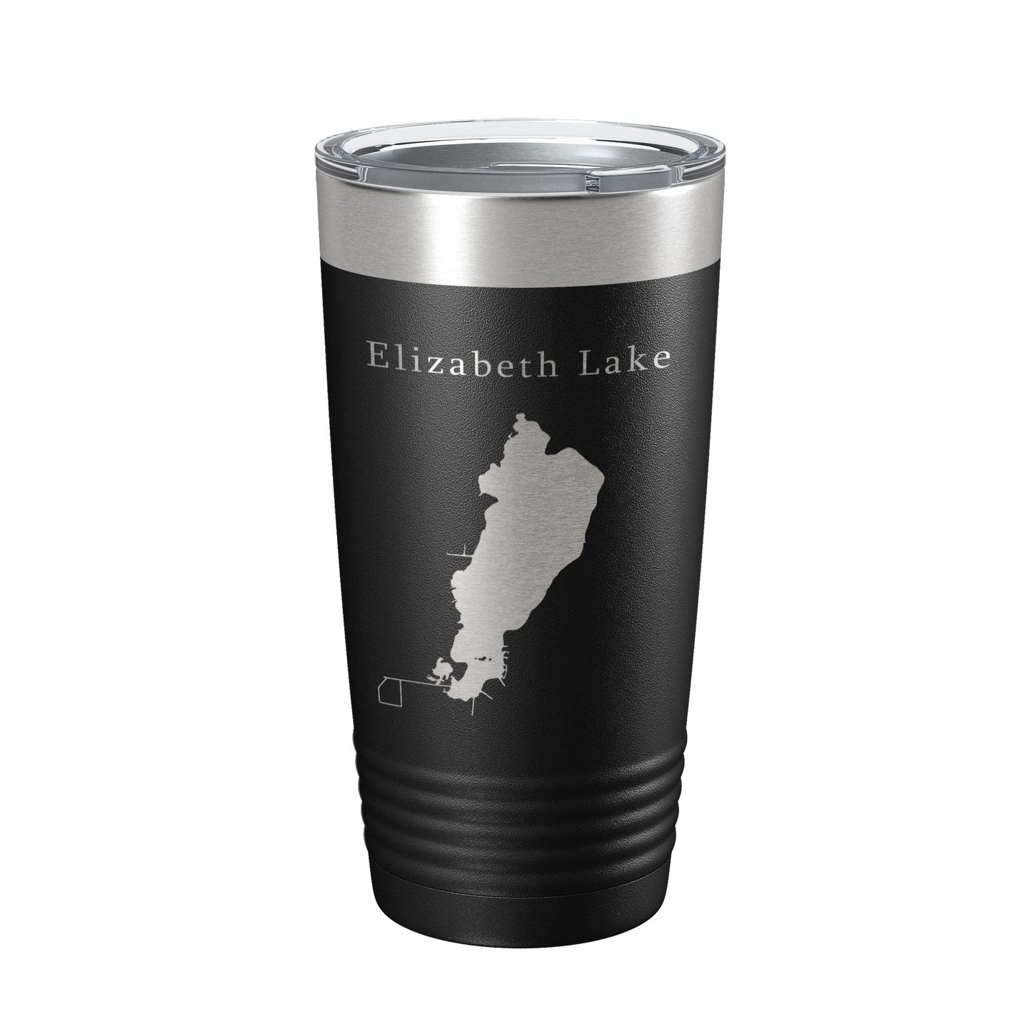 Elizabeth Lake Map Tumbler Travel Mug Insulated Laser Engraved Coffee Cup Illinois Wisconsin 20 oz