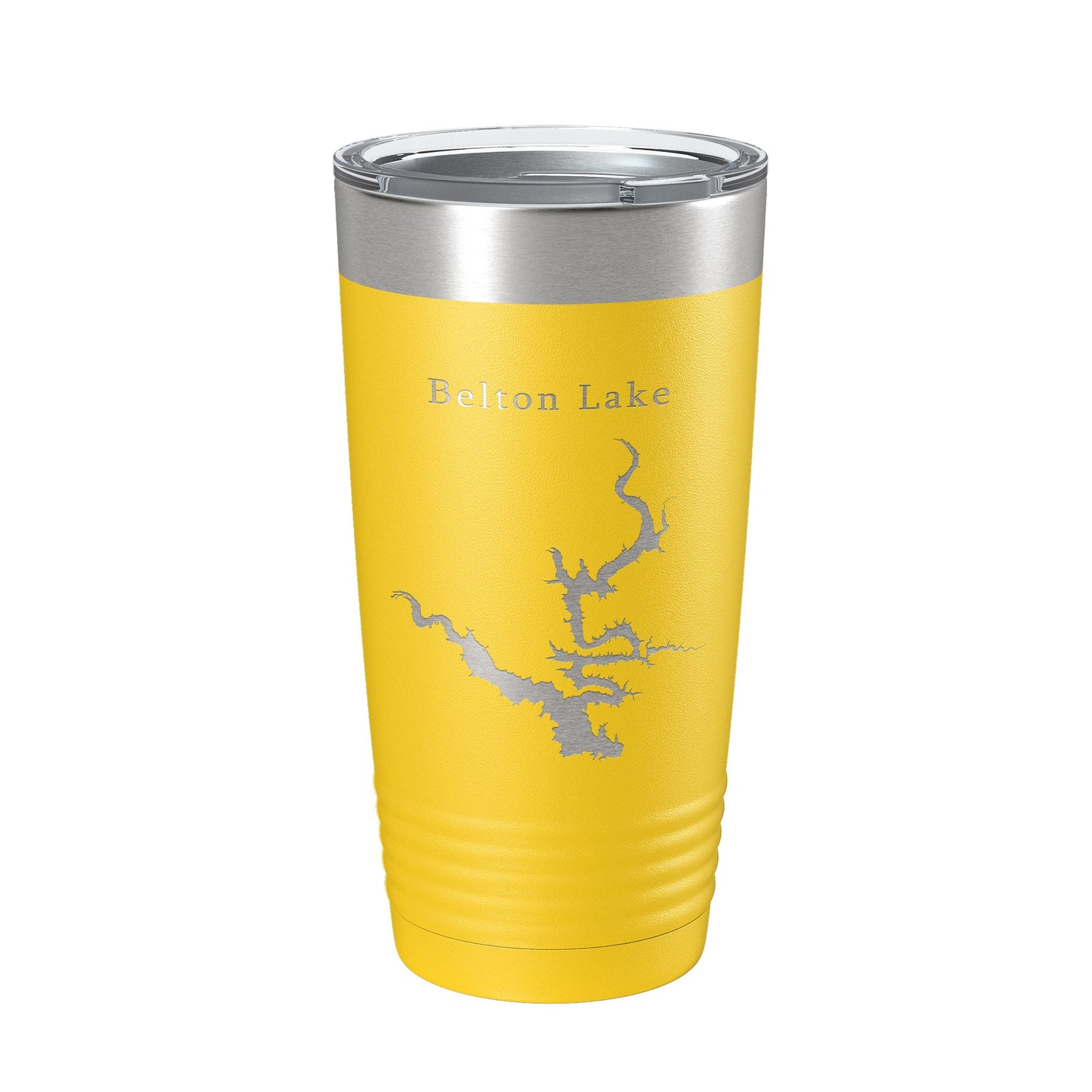 Belton Lake Map Tumbler Travel Mug Insulated Laser Engraved Coffee Cup Texas 20 oz
