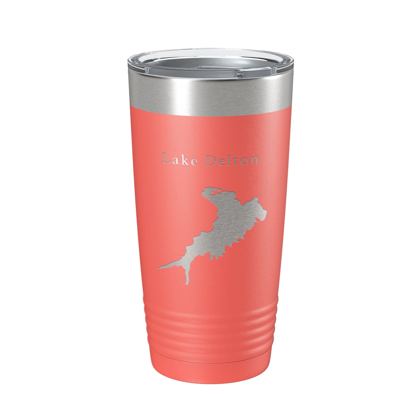 Lake Delton Map Tumbler Travel Mug Insulated Laser Engraved Coffee Cup Wisconsin 20 oz