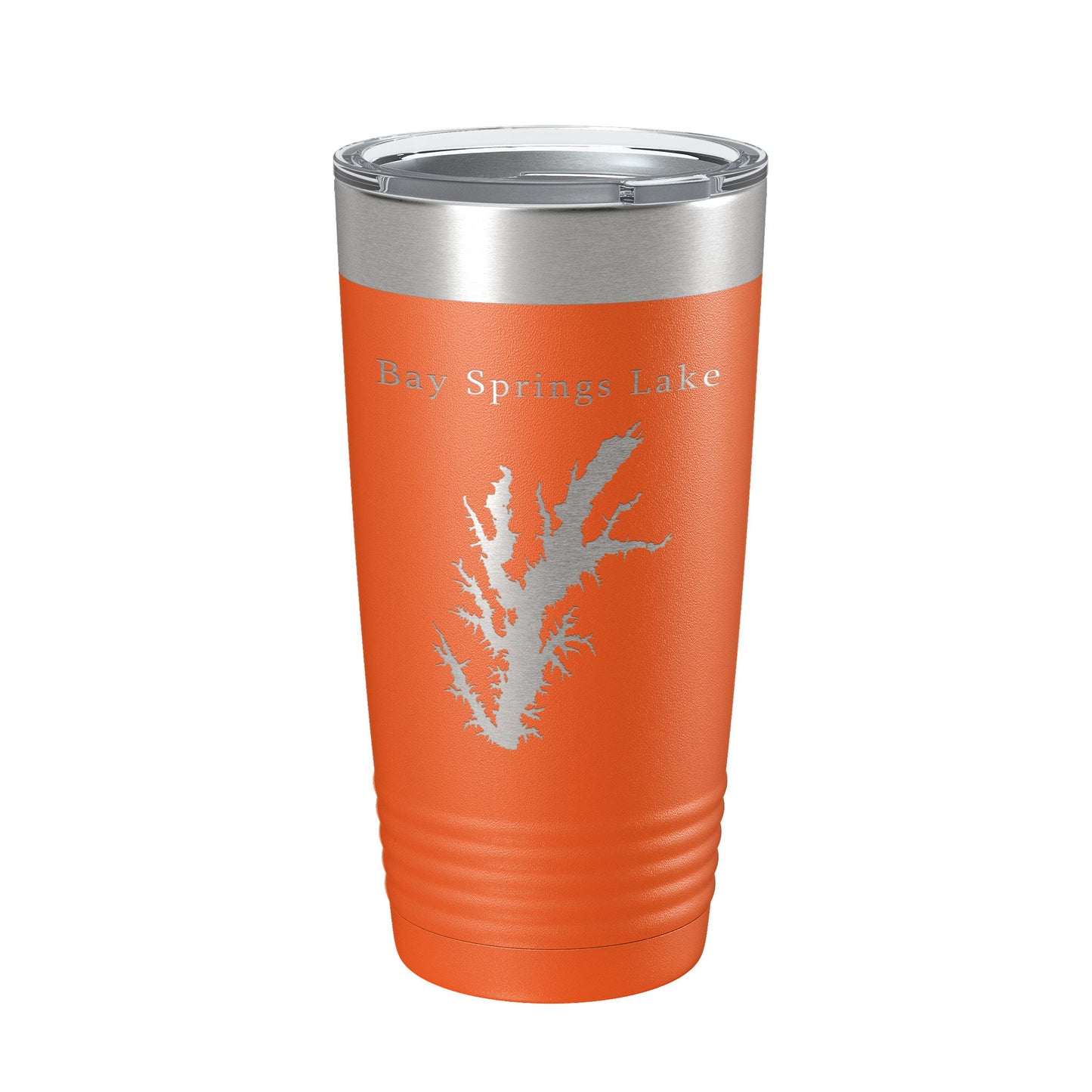 Bay Springs Lake Map Tumbler Travel Mug Insulated Laser Engraved Coffee Cup Mississippi 20 oz