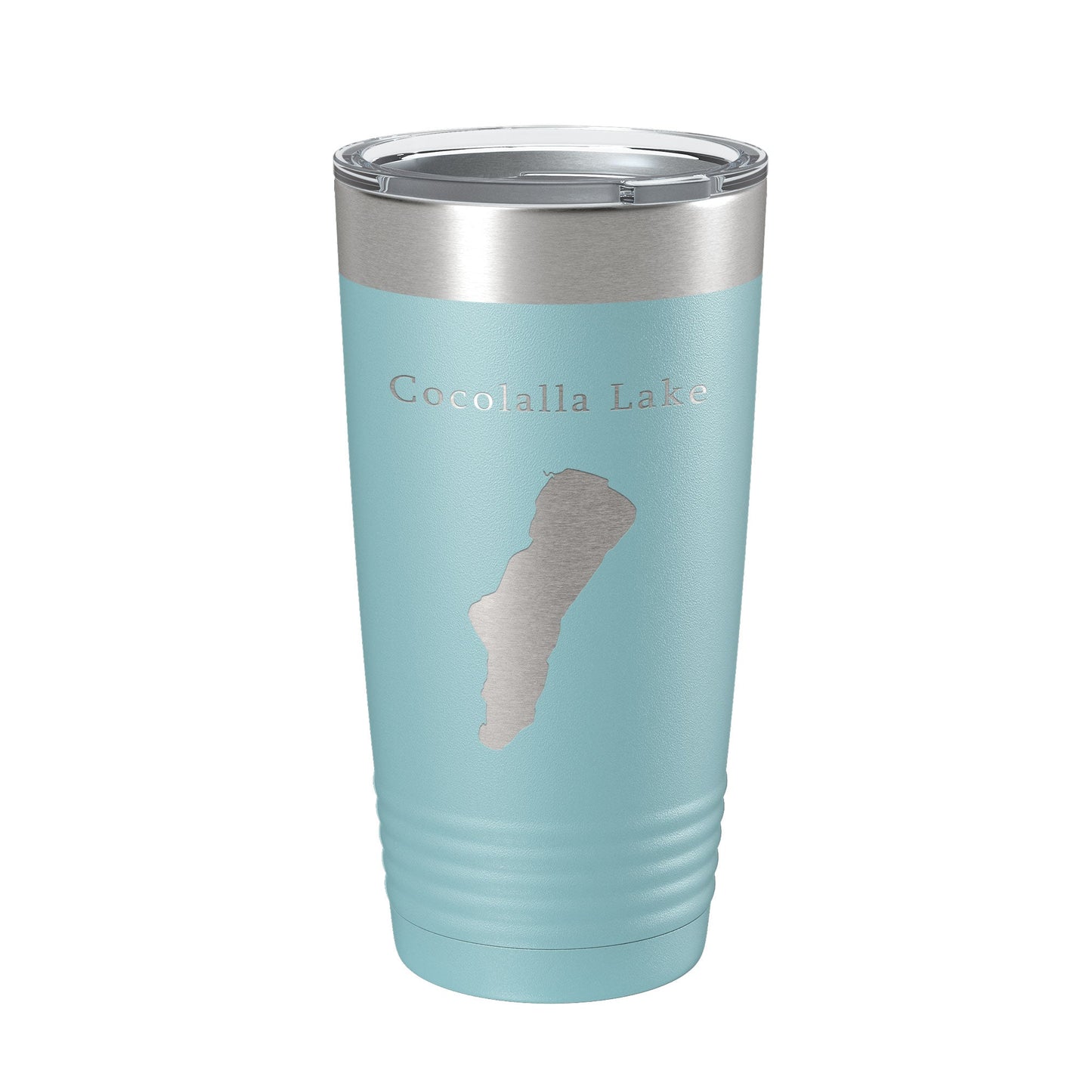 Cocolalla Lake Map Tumbler Travel Mug Insulated Laser Engraved Coffee Cup Idaho 20 oz