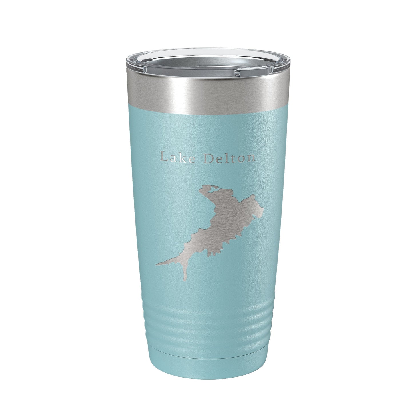 Lake Delton Map Tumbler Travel Mug Insulated Laser Engraved Coffee Cup Wisconsin 20 oz