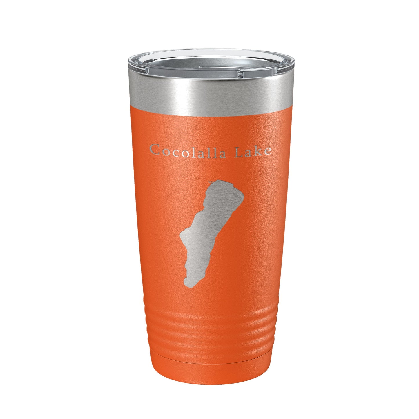 Cocolalla Lake Map Tumbler Travel Mug Insulated Laser Engraved Coffee Cup Idaho 20 oz