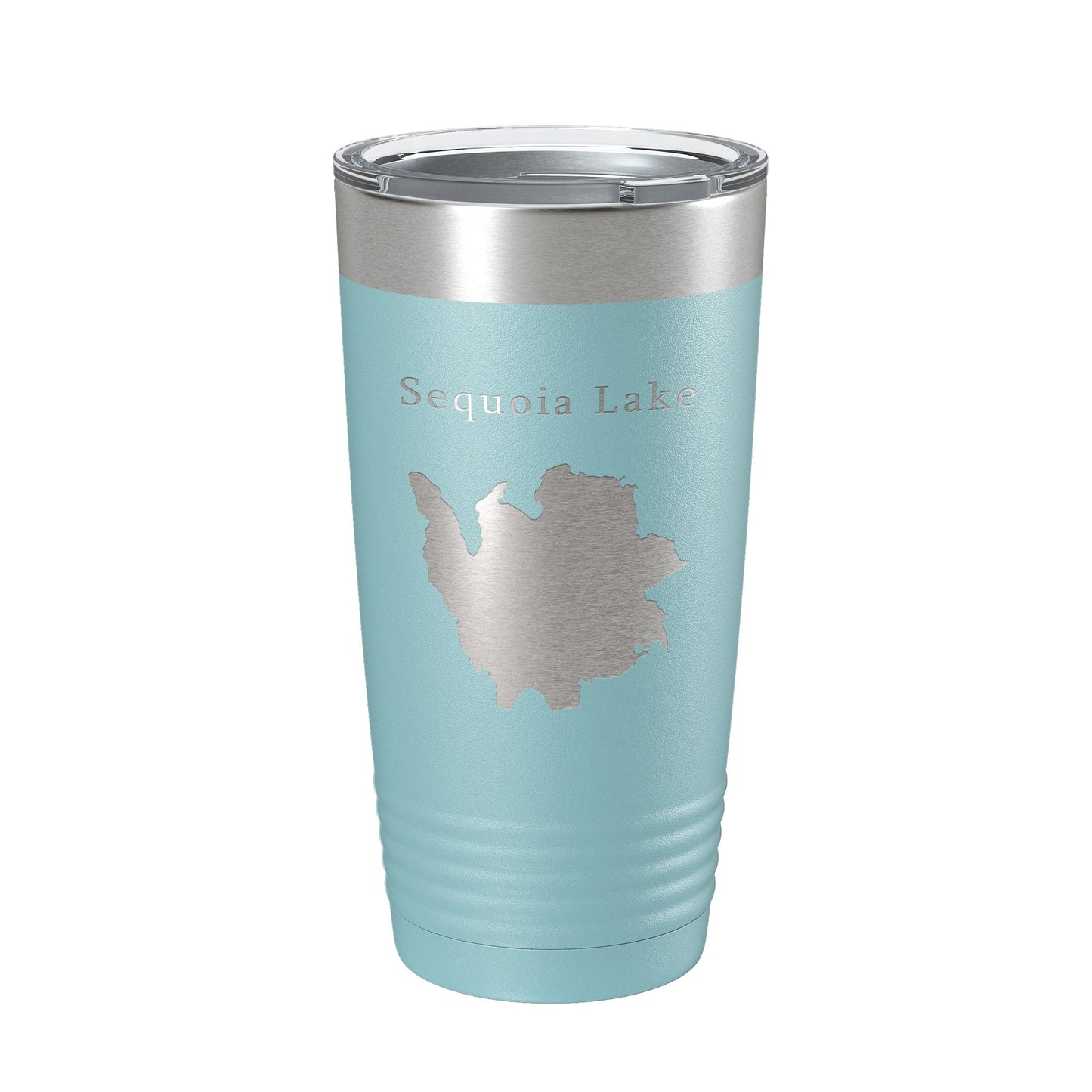 Sequoia Lake Map Tumbler Travel Mug Insulated Laser Engraved Coffee Cup California 20 oz