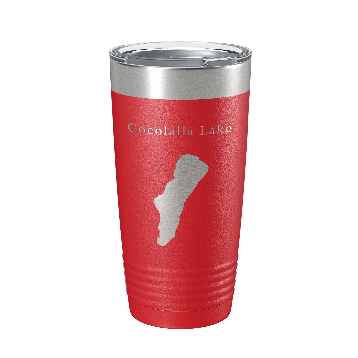Cocolalla Lake Map Tumbler Travel Mug Insulated Laser Engraved Coffee Cup Idaho 20 oz