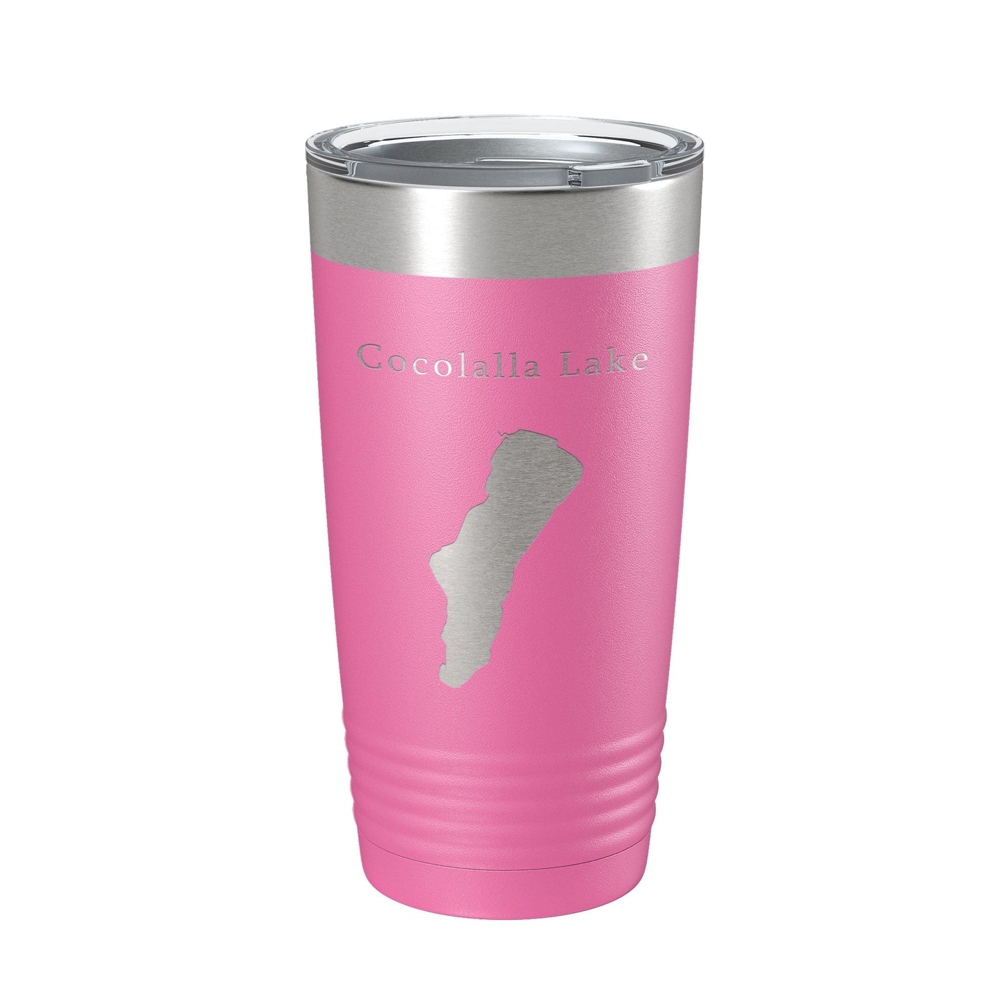 Cocolalla Lake Map Tumbler Travel Mug Insulated Laser Engraved Coffee Cup Idaho 20 oz