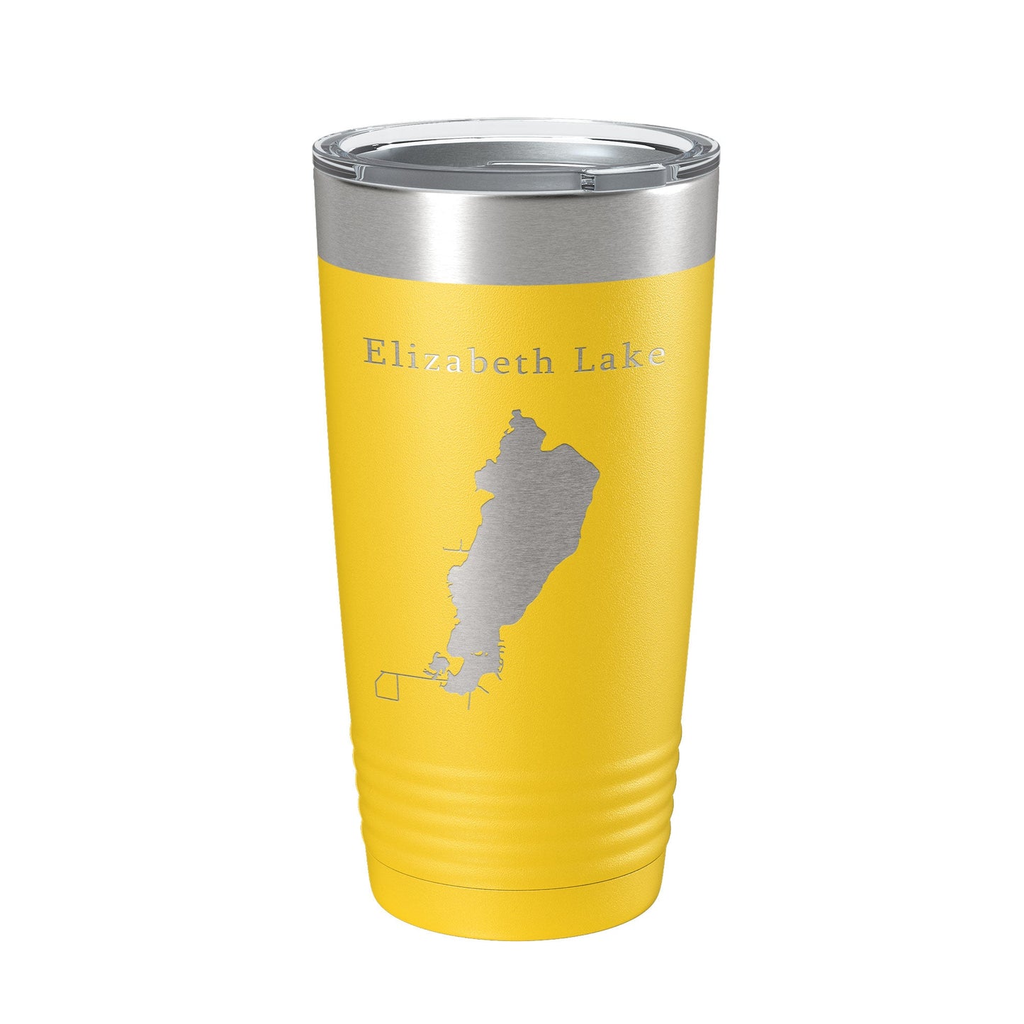 Elizabeth Lake Map Tumbler Travel Mug Insulated Laser Engraved Coffee Cup Illinois Wisconsin 20 oz