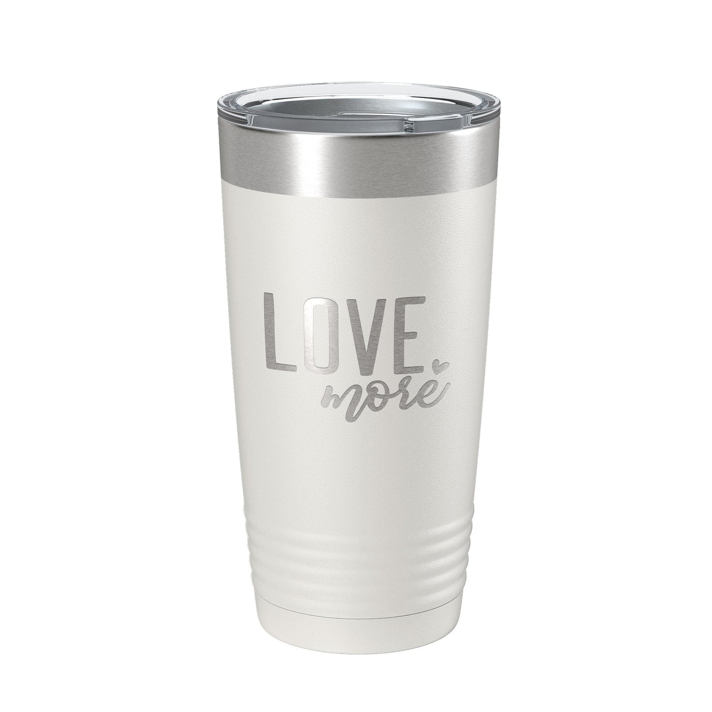 Love More Tumbler Travel Mug Insulated Laser Engraved Coffee Cup 20 oz