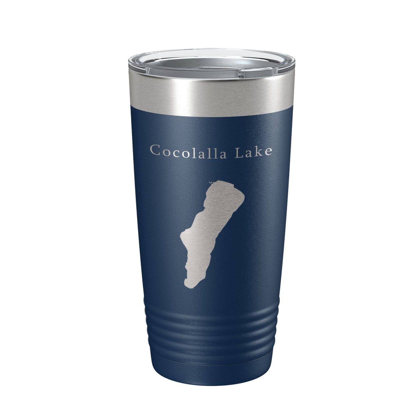 Cocolalla Lake Map Tumbler Travel Mug Insulated Laser Engraved Coffee Cup Idaho 20 oz