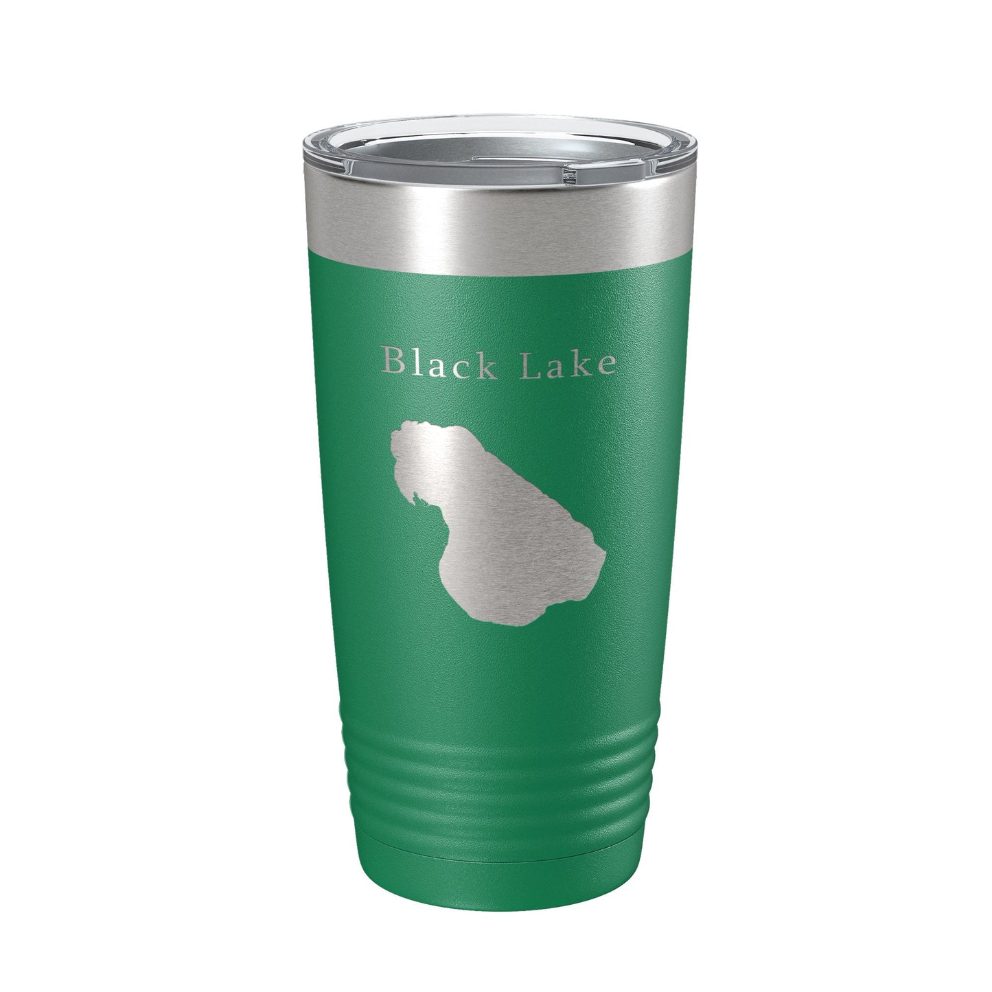 Black Lake Map Tumbler Travel Mug Insulated Laser Engraved Coffee Cup Michigan 20 oz