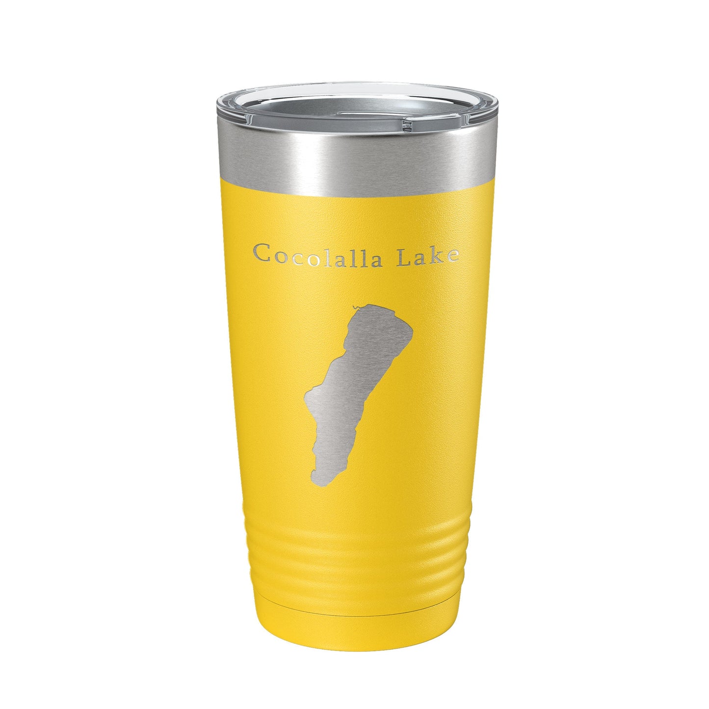 Cocolalla Lake Map Tumbler Travel Mug Insulated Laser Engraved Coffee Cup Idaho 20 oz