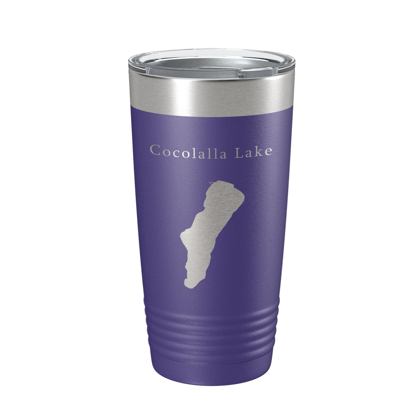 Cocolalla Lake Map Tumbler Travel Mug Insulated Laser Engraved Coffee Cup Idaho 20 oz