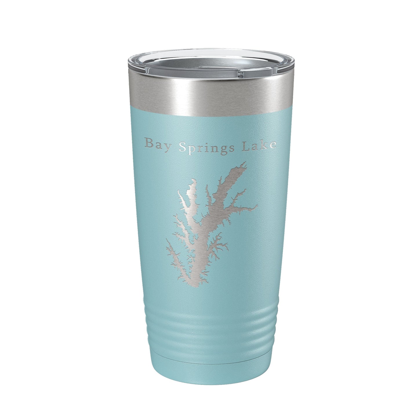 Bay Springs Lake Map Tumbler Travel Mug Insulated Laser Engraved Coffee Cup Mississippi 20 oz