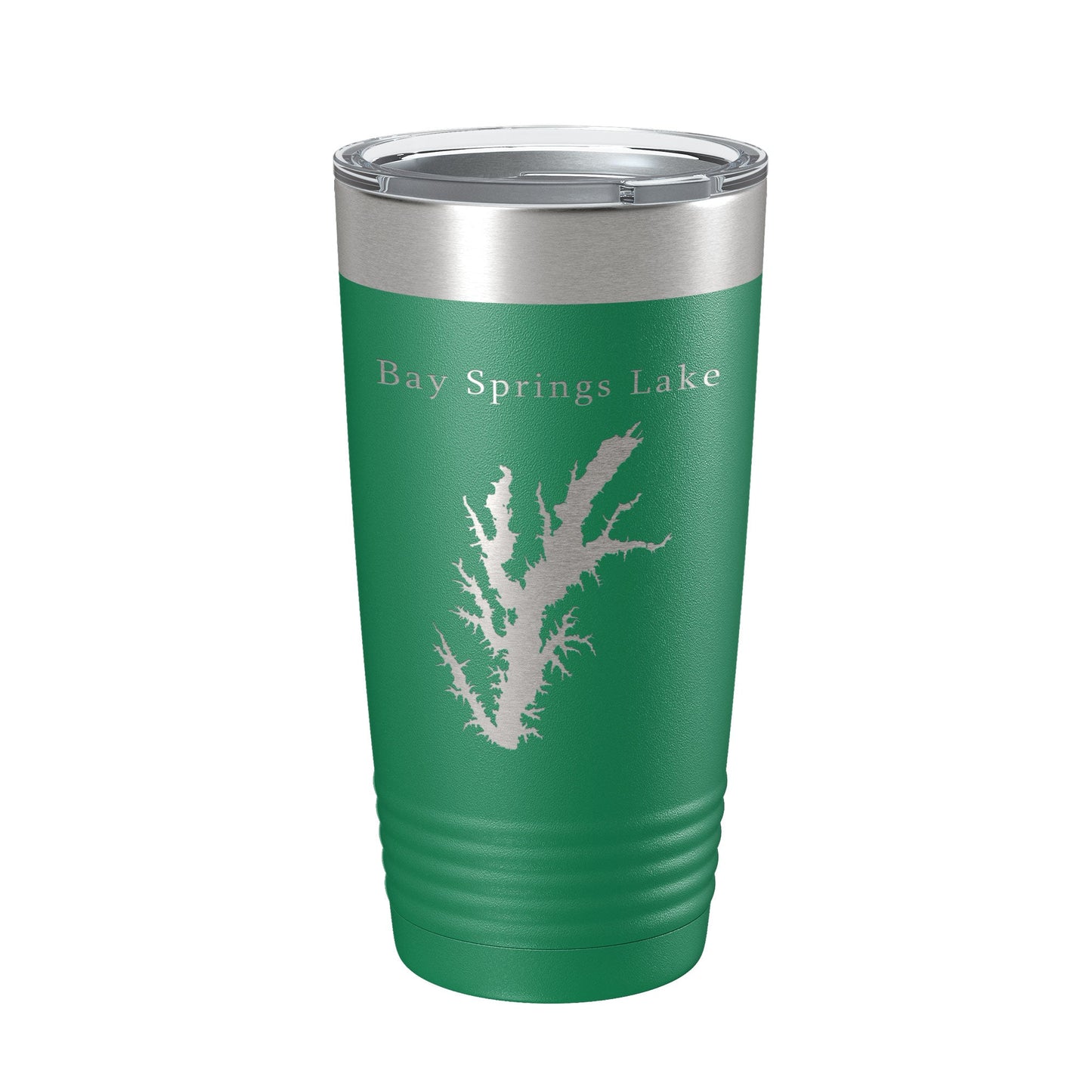 Bay Springs Lake Map Tumbler Travel Mug Insulated Laser Engraved Coffee Cup Mississippi 20 oz