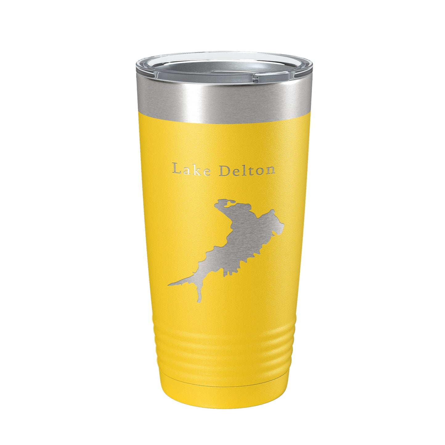 Lake Delton Map Tumbler Travel Mug Insulated Laser Engraved Coffee Cup Wisconsin 20 oz