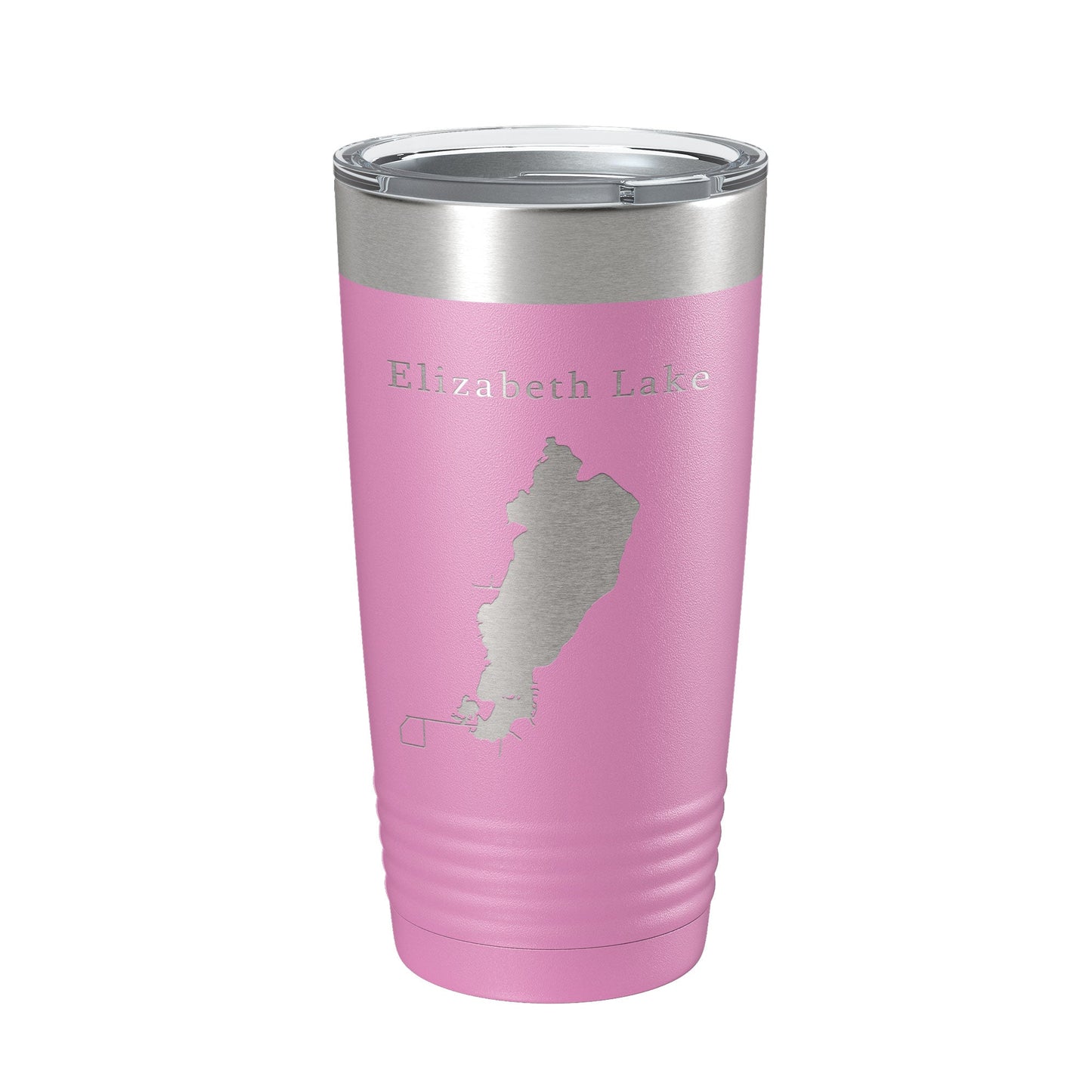 Elizabeth Lake Map Tumbler Travel Mug Insulated Laser Engraved Coffee Cup Illinois Wisconsin 20 oz