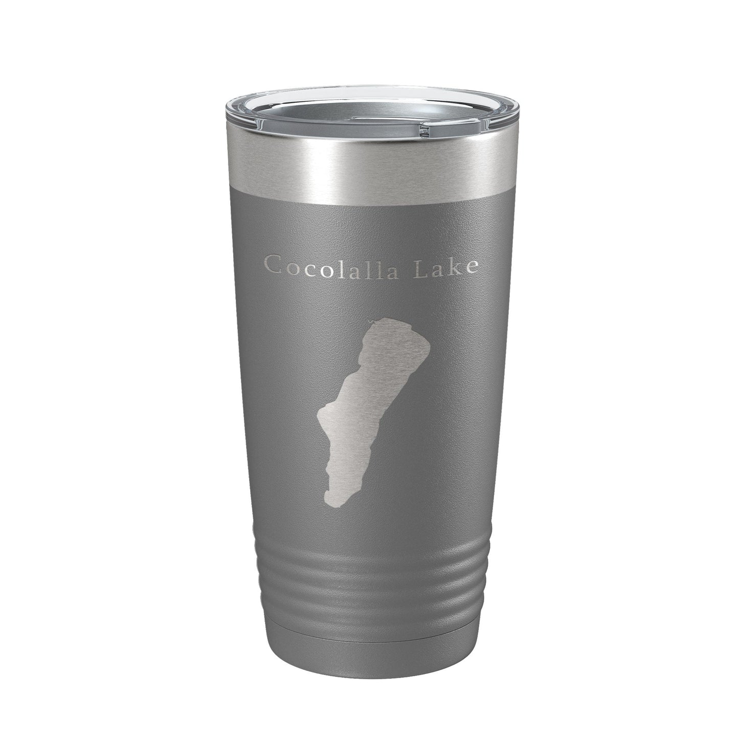 Cocolalla Lake Map Tumbler Travel Mug Insulated Laser Engraved Coffee Cup Idaho 20 oz