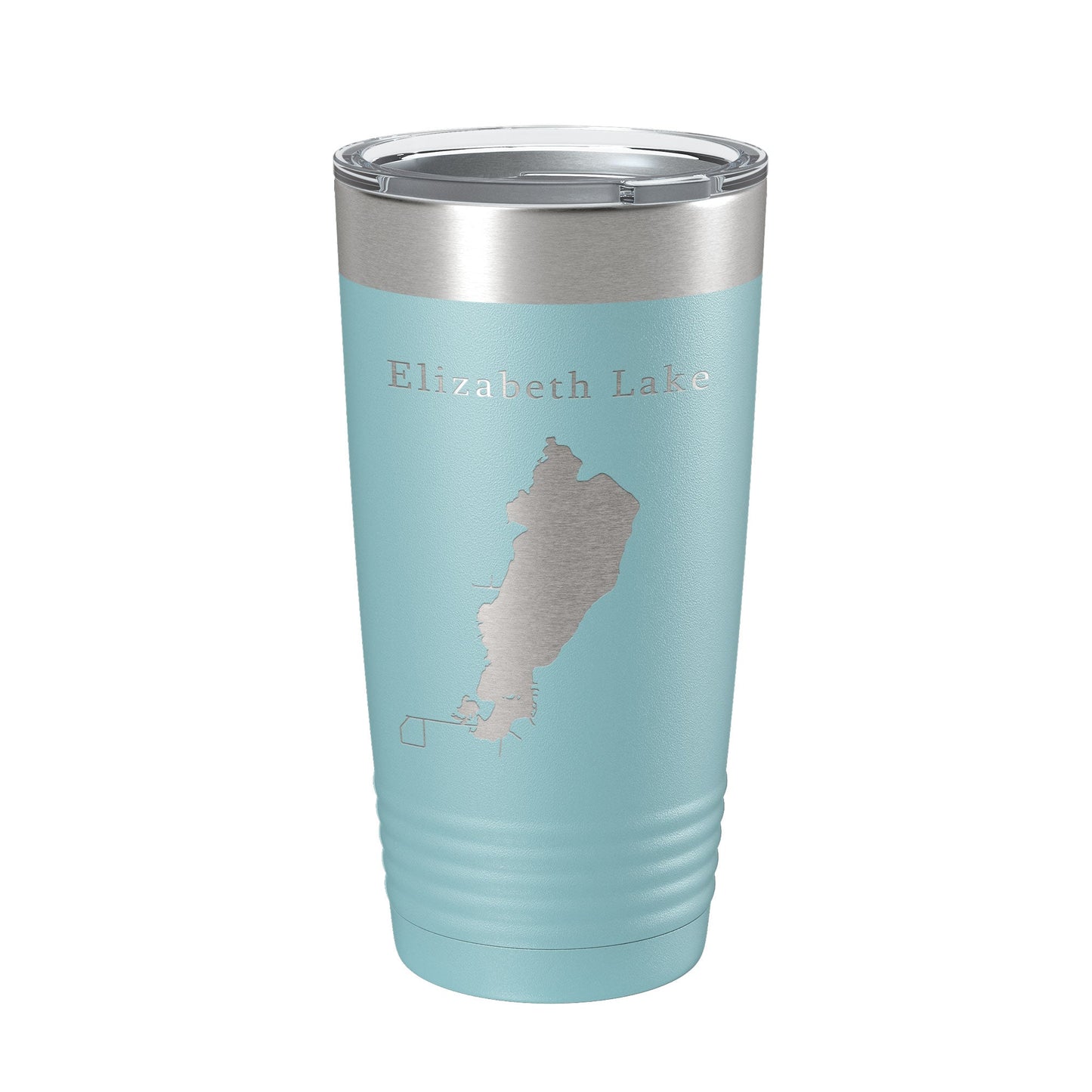 Elizabeth Lake Map Tumbler Travel Mug Insulated Laser Engraved Coffee Cup Illinois Wisconsin 20 oz