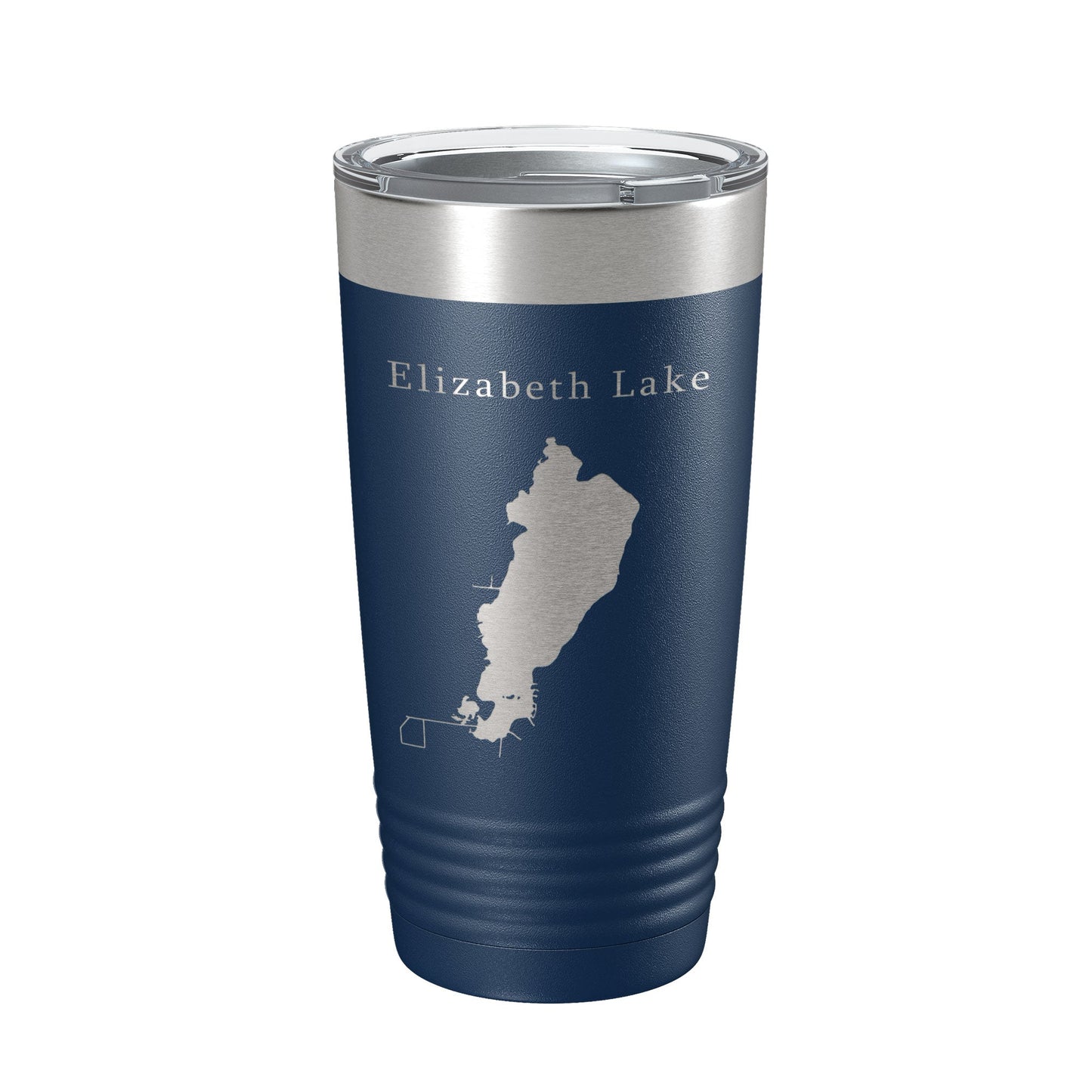 Elizabeth Lake Map Tumbler Travel Mug Insulated Laser Engraved Coffee Cup Illinois Wisconsin 20 oz
