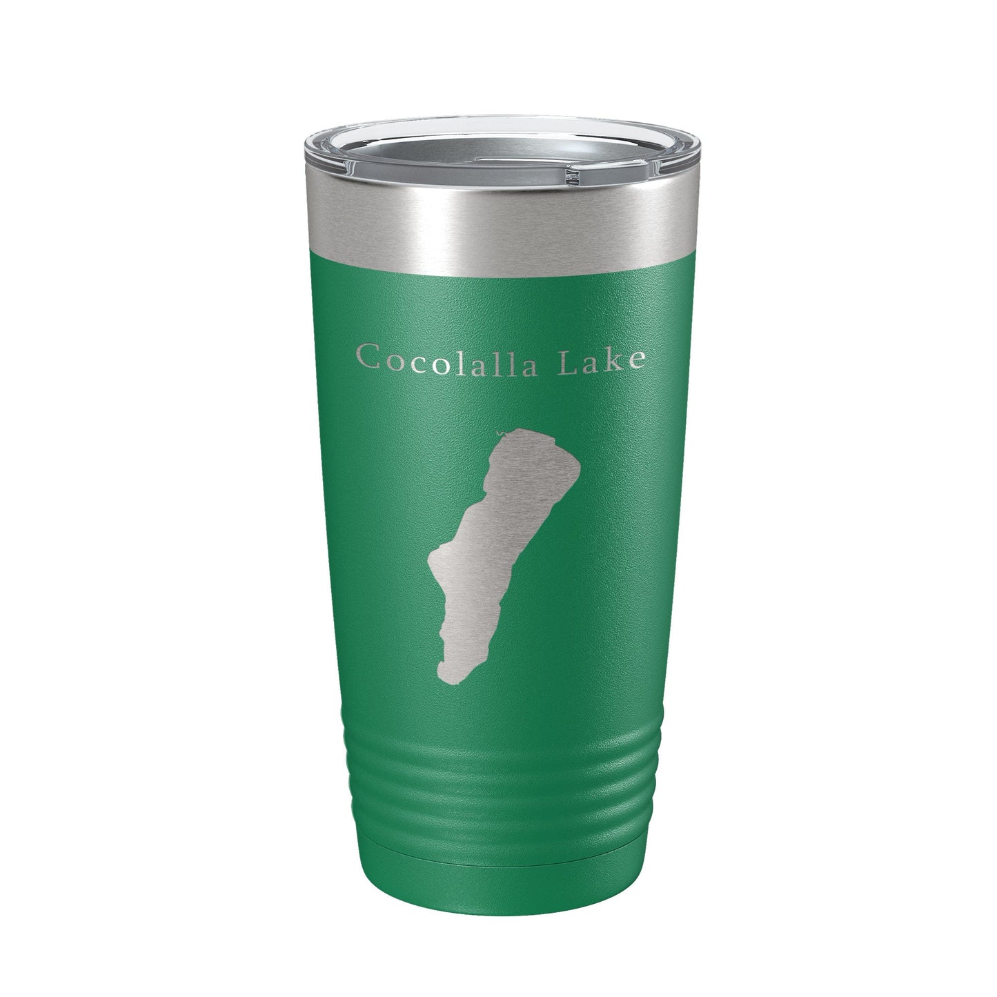 Cocolalla Lake Map Tumbler Travel Mug Insulated Laser Engraved Coffee Cup Idaho 20 oz
