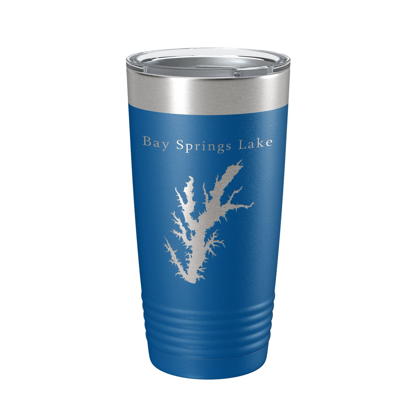 Bay Springs Lake Map Tumbler Travel Mug Insulated Laser Engraved Coffee Cup Mississippi 20 oz