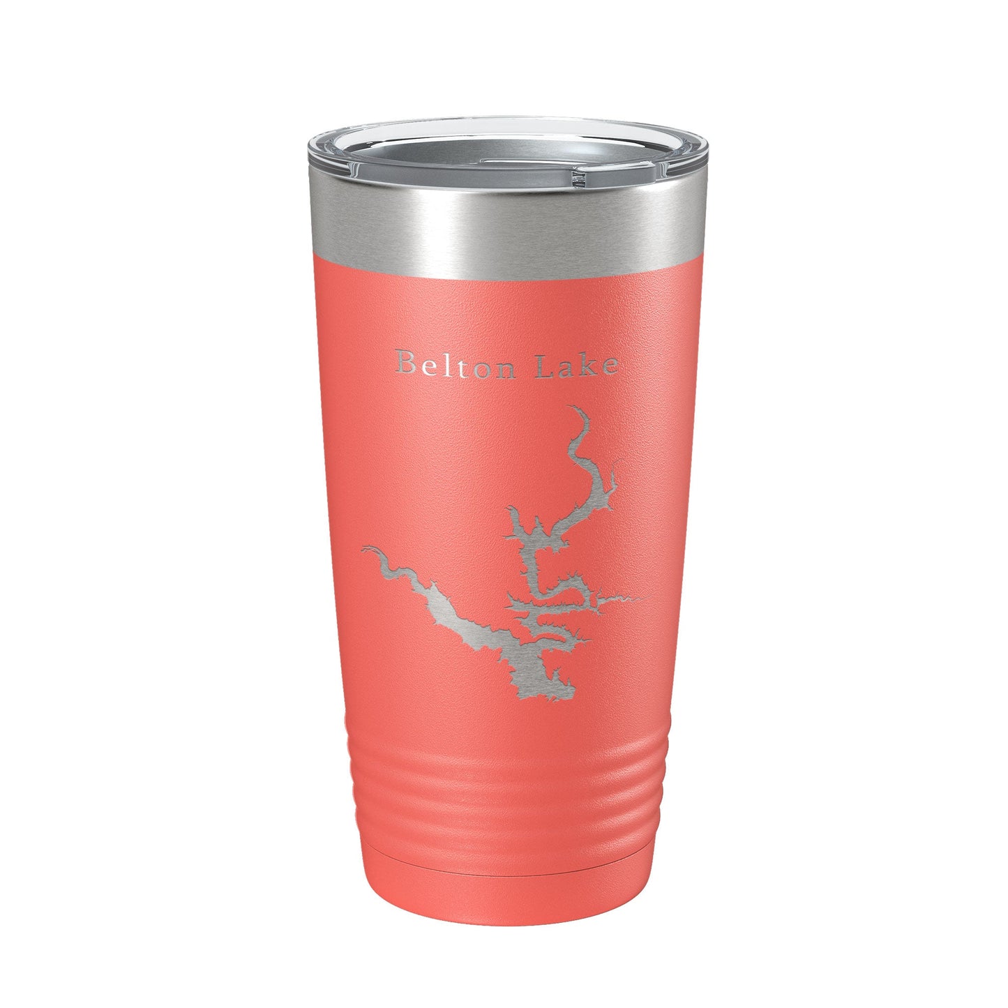 Belton Lake Map Tumbler Travel Mug Insulated Laser Engraved Coffee Cup Texas 20 oz