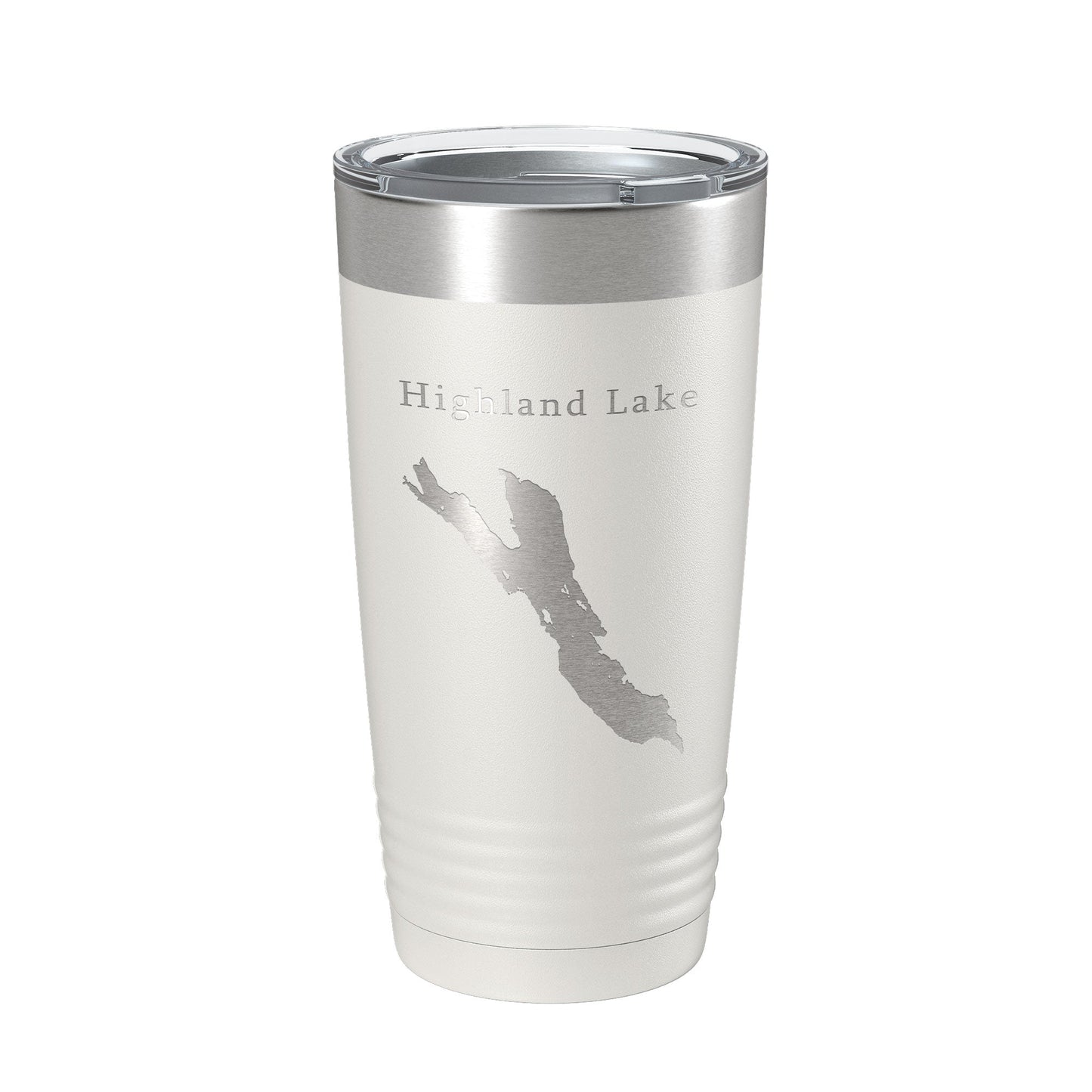 Highland Lake Bridgton Map Tumbler Travel Mug Insulated Laser Engraved Coffee Cup Maine 20 oz