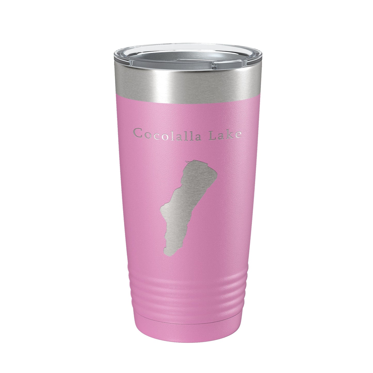 Cocolalla Lake Map Tumbler Travel Mug Insulated Laser Engraved Coffee Cup Idaho 20 oz