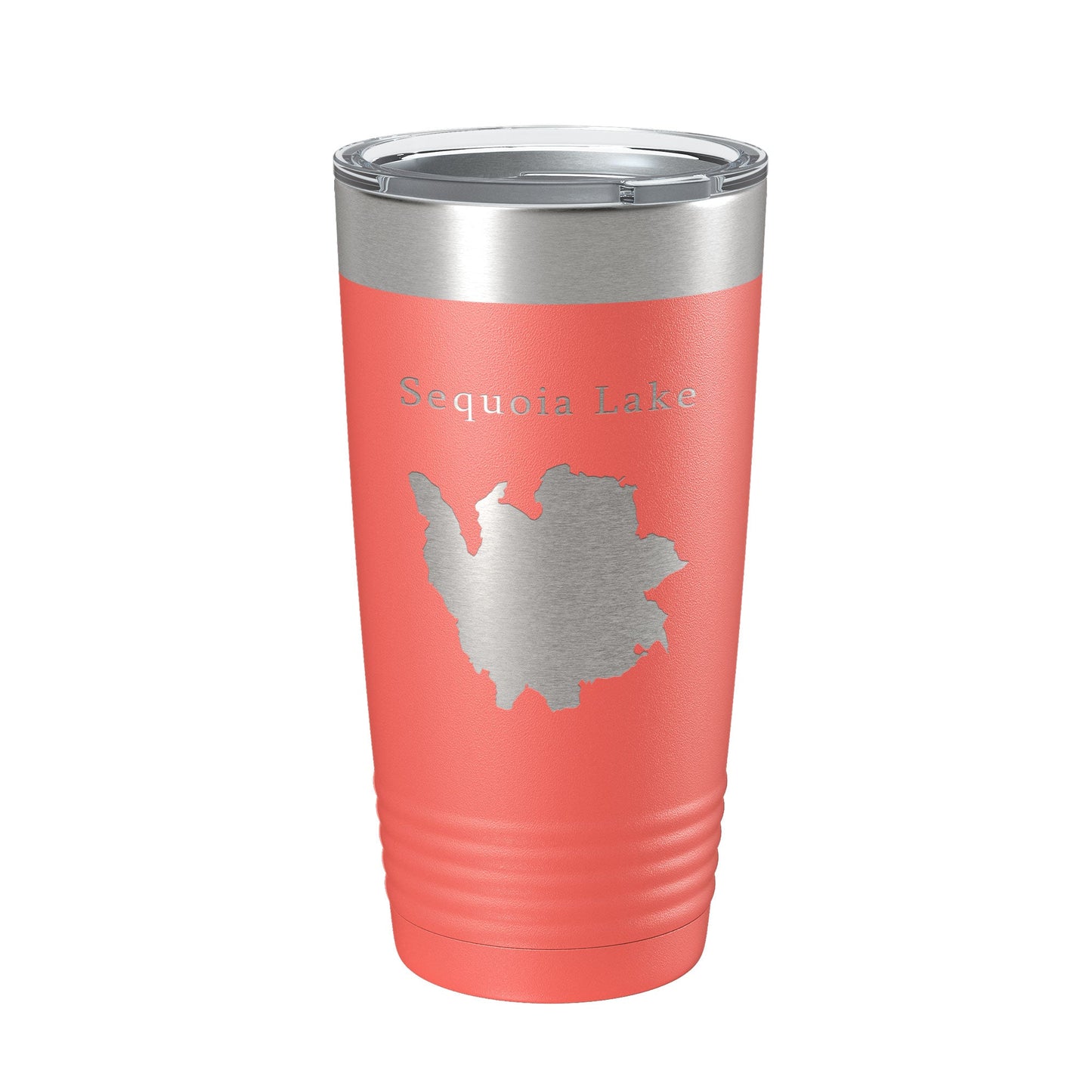 Sequoia Lake Map Tumbler Travel Mug Insulated Laser Engraved Coffee Cup California 20 oz