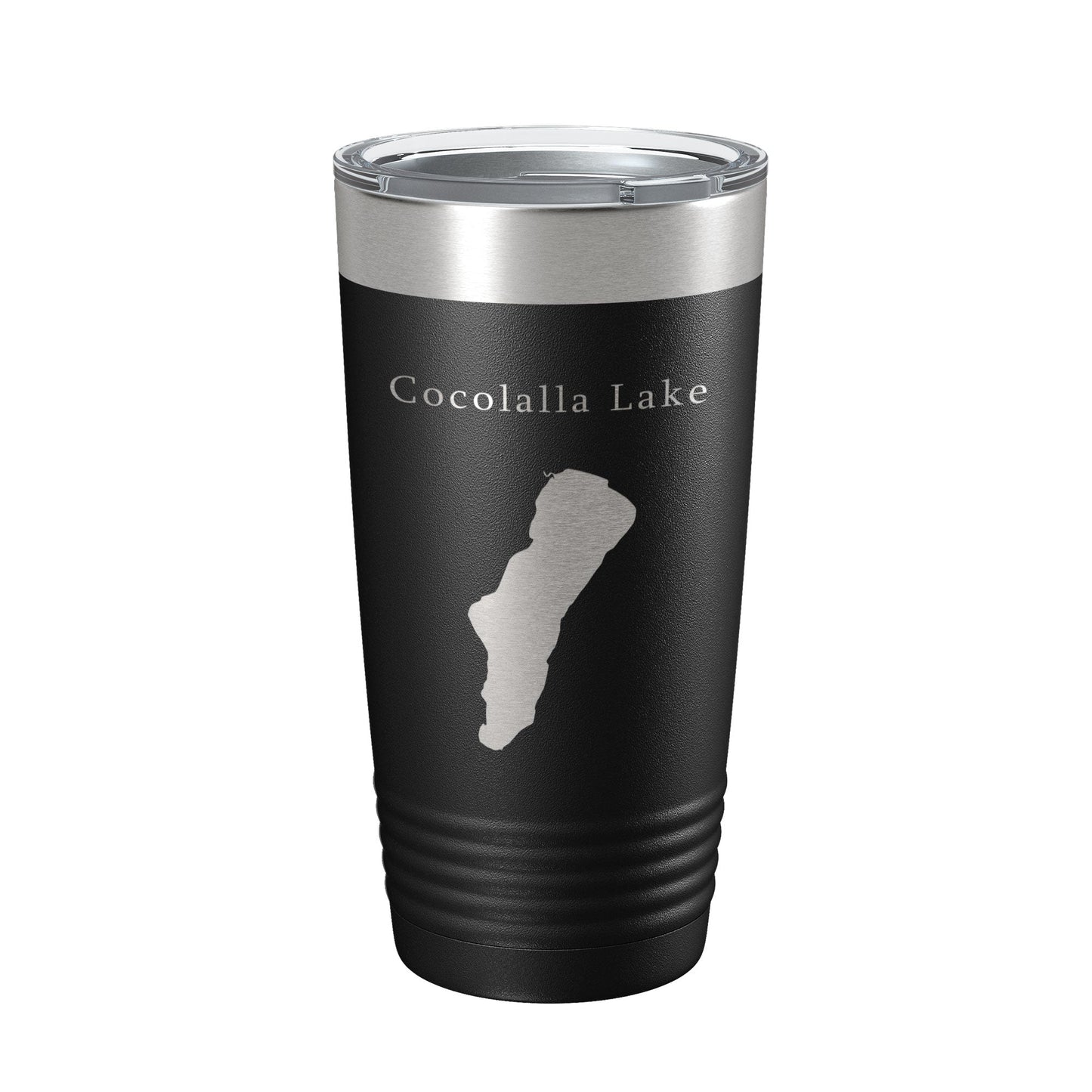Cocolalla Lake Map Tumbler Travel Mug Insulated Laser Engraved Coffee Cup Idaho 20 oz