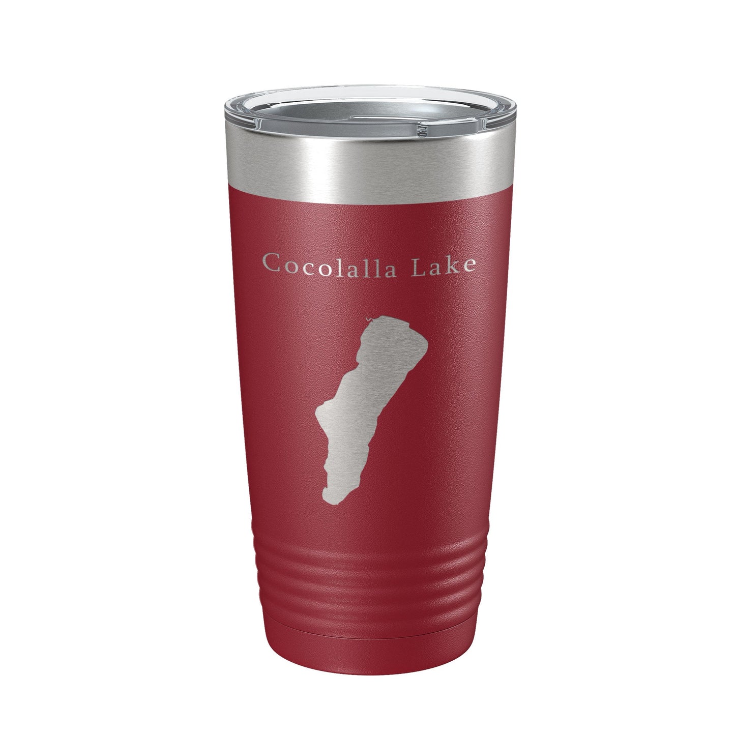Cocolalla Lake Map Tumbler Travel Mug Insulated Laser Engraved Coffee Cup Idaho 20 oz