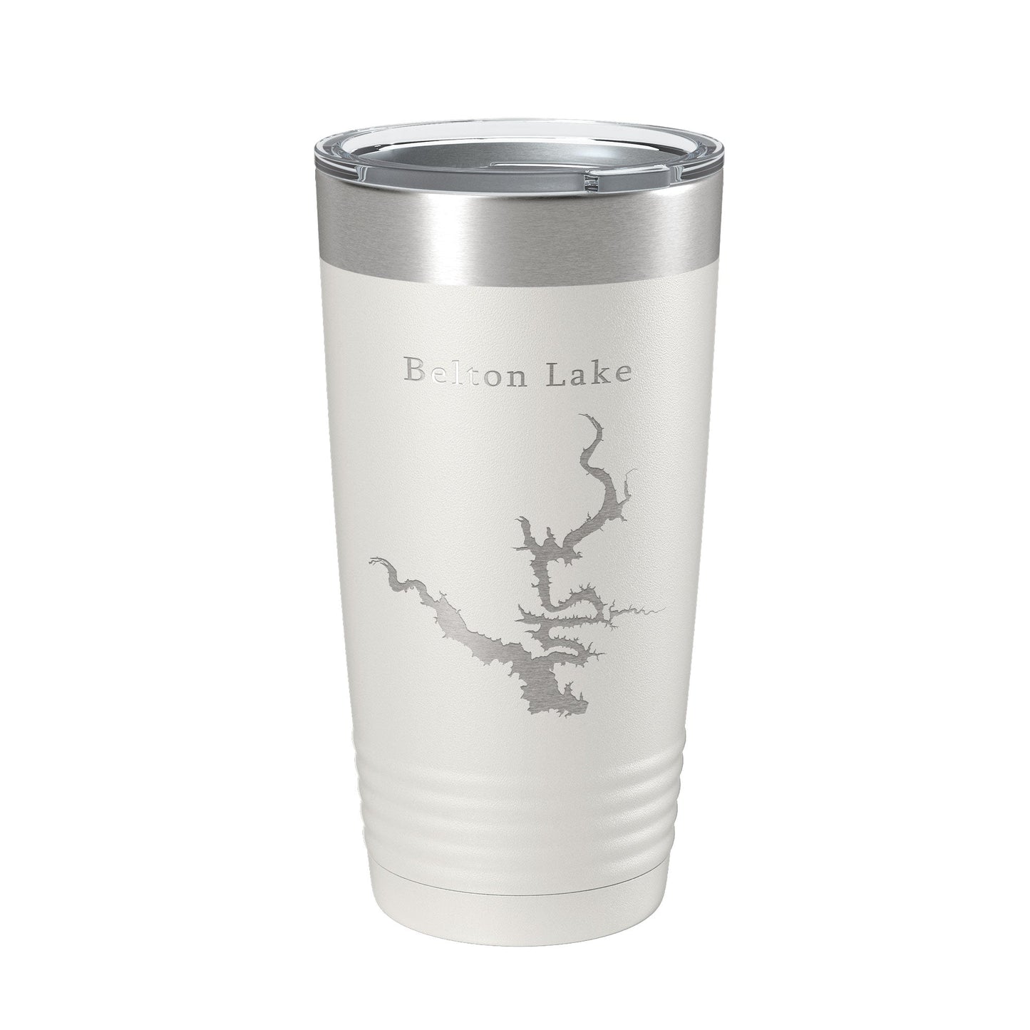 Belton Lake Map Tumbler Travel Mug Insulated Laser Engraved Coffee Cup Texas 20 oz