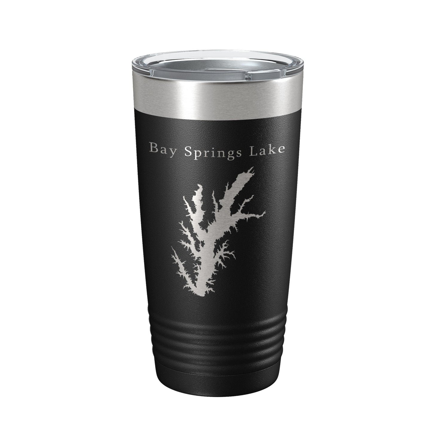 Bay Springs Lake Map Tumbler Travel Mug Insulated Laser Engraved Coffee Cup Mississippi 20 oz