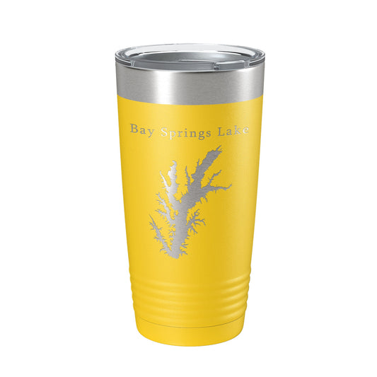 Bay Springs Lake Map Tumbler Travel Mug Insulated Laser Engraved Coffee Cup Mississippi 20 oz