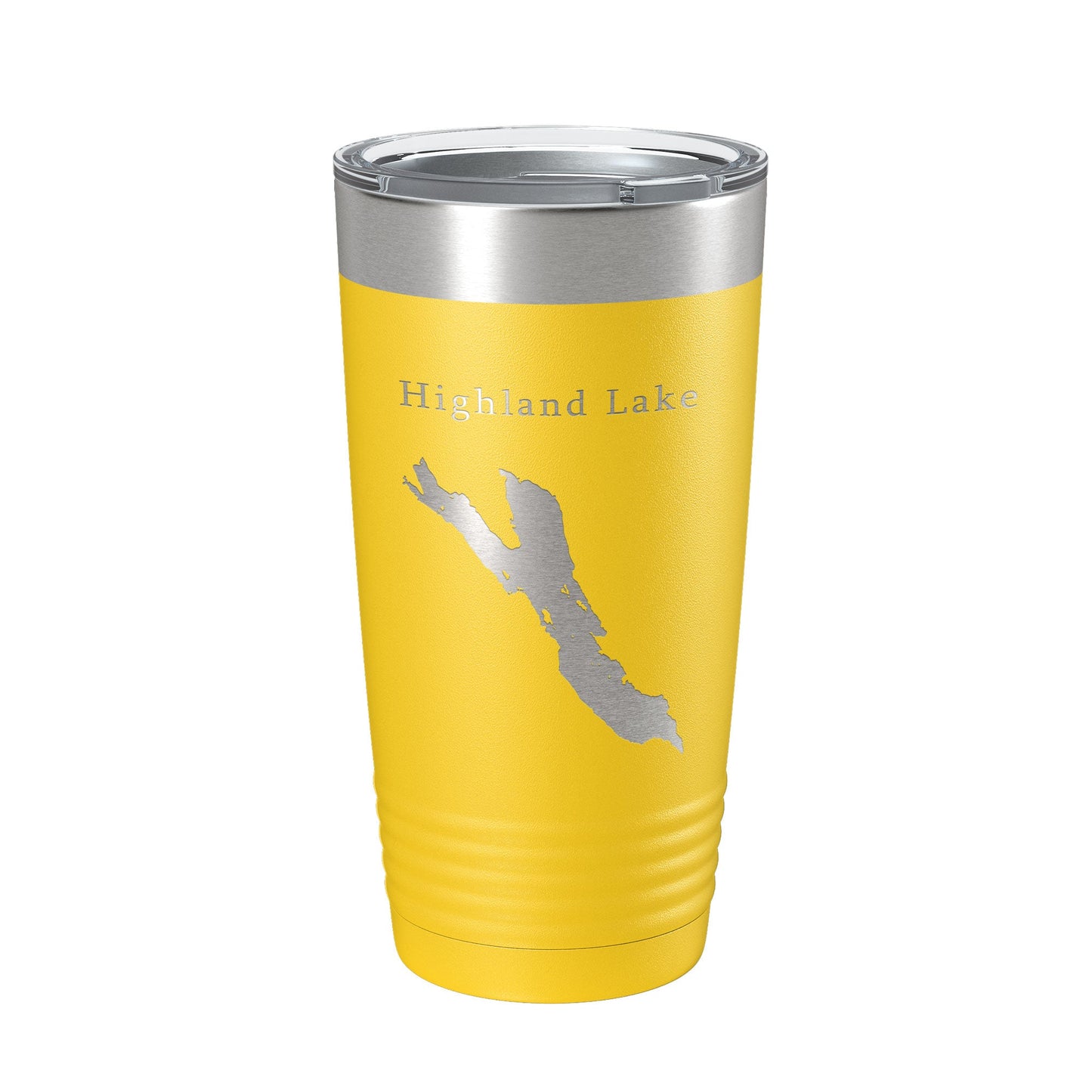 Highland Lake Bridgton Map Tumbler Travel Mug Insulated Laser Engraved Coffee Cup Maine 20 oz