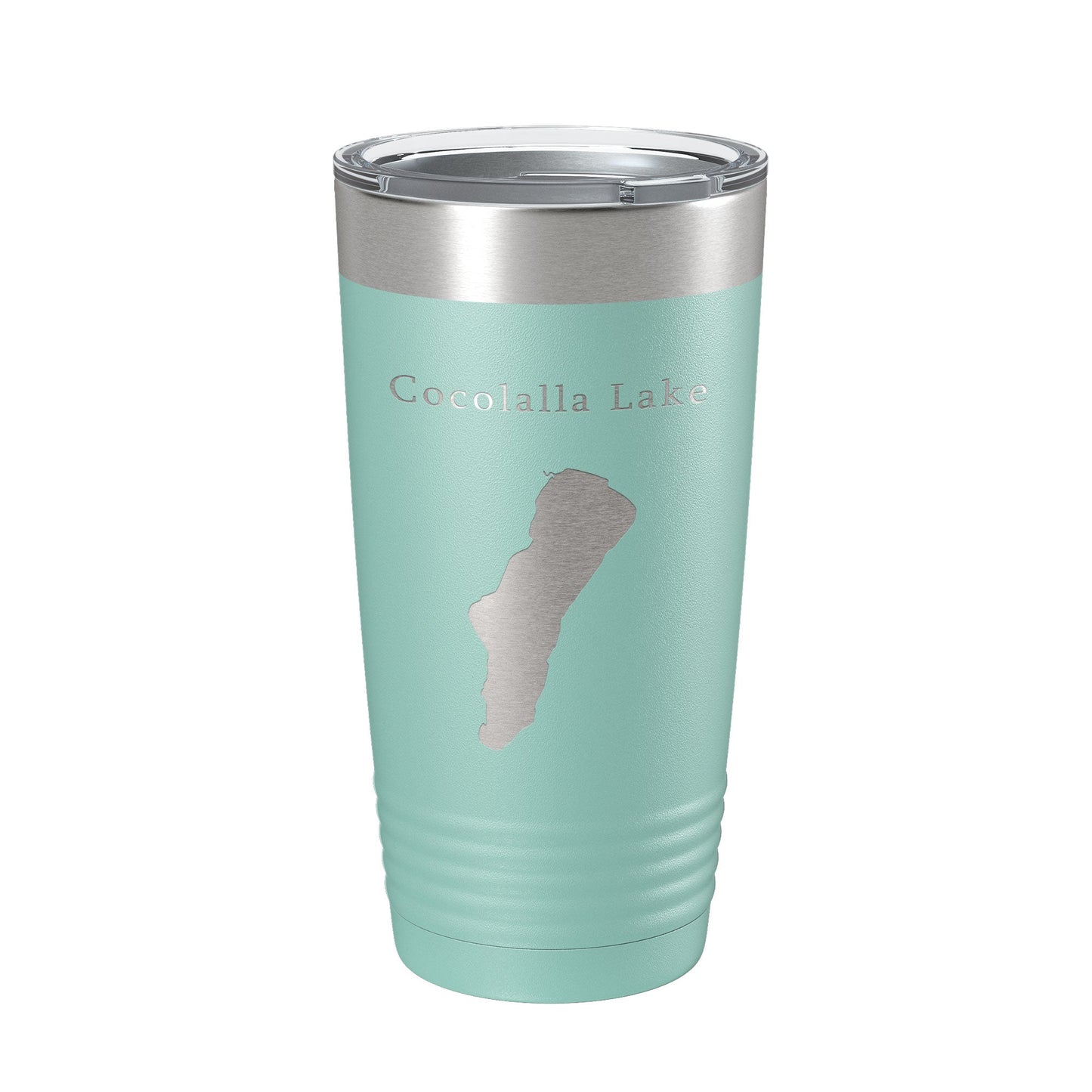 Cocolalla Lake Map Tumbler Travel Mug Insulated Laser Engraved Coffee Cup Idaho 20 oz